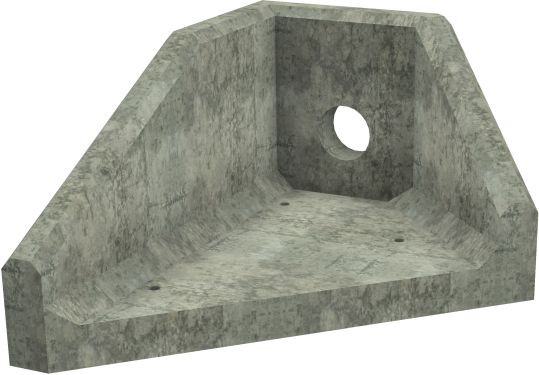 AH4C A LH Angled Headwall - 150mm ID pipe - 100mm Invert Level render