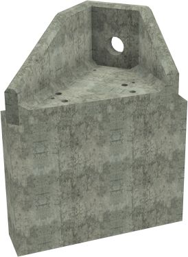 AH4C A LH Angled Headwall - 150mm ID pipe - 100mm Invert Level + 1000 x 300mm Toe render