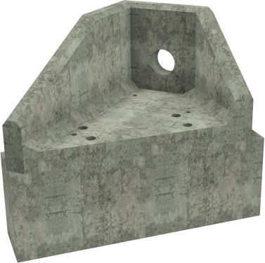 AH4C A LH Angled Headwall - 150mm ID pipe - 100mm Invert Level + 450 x 300mm Toe render