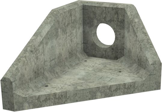 AH4C A LH Angled Headwall - 225mm ID pipe - 100mm Invert Level render