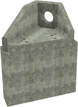 AH4C A LH Angled Headwall - 225mm ID pipe - 100mm Invert Level + 1000 x 300mm Toe render