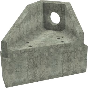 AH4C A LH Angled Headwall - 225mm ID pipe - 100mm Invert Level + 450 x 300mm Toe render