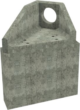 AH4C A LH Angled Headwall - 300mm ID pipe - 100mm Invert Level + 1000 x 300mm Toe render