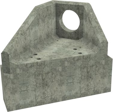 AH4C A LH Angled Headwall - 300mm ID pipe - 100mm Invert Level + 450 x 300mm Toe render