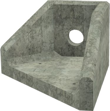 AH4C A RH Angled Headwall - 150mm ID pipe - 100mm Invert Level render