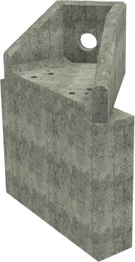 AH4C A RH Angled Headwall - 150mm ID pipe - 100mm Invert Level + 1000 x 300mm Toe render