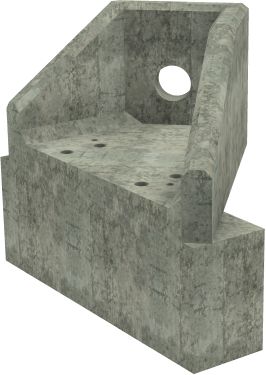 AH4C A RH Angled Headwall - 150mm ID pipe - 100mm Invert Level + 450 x 300mm Toe render