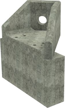 AH4C A RH Angled Headwall - 150mm ID pipe - 100mm Invert Level + 700 X 300mm Toe render