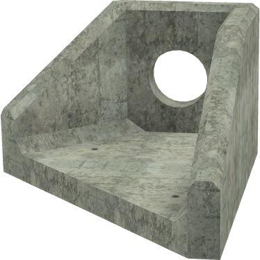 AH4C A RH Angled Headwall - 225mm ID pipe - 100mm Invert Level render