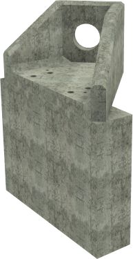 AH4C A RH Angled Headwall - 225mm ID pipe - 100mm Invert Level + 1000 x 300mm Toe render