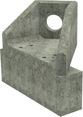 AH4C A RH Angled Headwall - 225mm ID pipe - 100mm Invert Level + 450 x 300mm Toe render