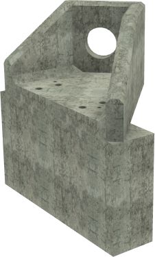 AH4C A RH Angled Headwall - 225mm ID pipe - 100mm Invert Level + 700 X 300mm Toe render