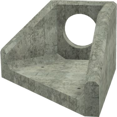 AH4C A RH Angled Headwall - 300mm ID pipe - 100mm Invert Level render