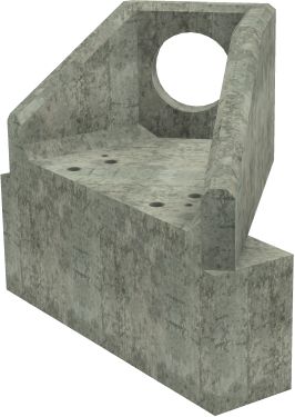 AH4C A RH Angled Headwall - 300mm ID pipe - 100mm Invert Level + 450 x 300mm Toe render