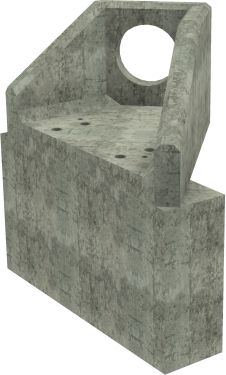 AH4C A RH Angled Headwall - 300mm ID pipe - 100mm Invert Level + 700 X 300mm Toe render