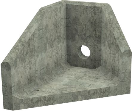 AH4C B LH Angled Headwall - 150mm ID pipe - 100mm Invert Level render