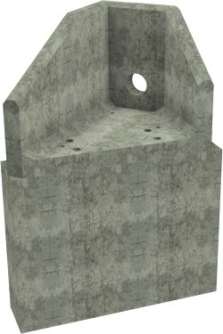 AH4C B LH Angled Headwall - 150mm ID pipe - 100mm Invert Level + 1000 x 300mm Toe render