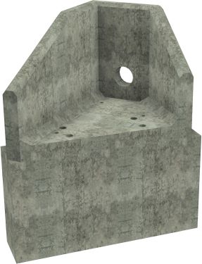 AH4C B LH Angled Headwall - 150mm ID pipe - 100mm Invert Level + 700 X 300mm Toe render