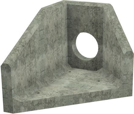 AH4C B LH Angled Headwall - 300mm ID pipe - 100mm Invert Level render