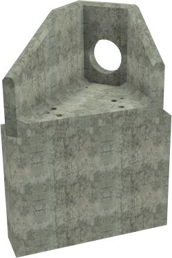 AH4C B LH Angled Headwall - 300mm ID pipe - 100mm Invert Level + 1000 x 300mm Toe render