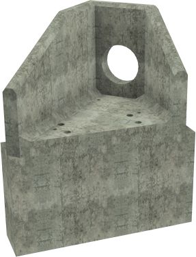 AH4C B LH Angled Headwall - 300mm ID pipe - 100mm Invert Level + 700 X 300mm Toe render