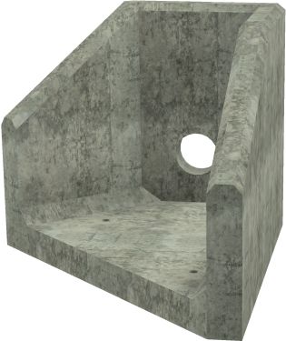 AH4C B RH Angled Headwall - 150mm ID pipe - 100mm Invert Level render