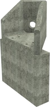 AH4C B RH Angled Headwall - 150mm ID pipe - 100mm Invert Level + 1000 x 300mm Toe render