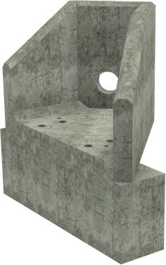 AH4C B RH Angled Headwall - 150mm ID pipe - 100mm Invert Level + 450 x 300mm Toe render