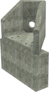 AH4C B RH Angled Headwall - 150mm ID pipe - 100mm Invert Level + 700 X 300mm Toe render