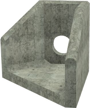 AH4C B RH Angled Headwall - 225mm ID pipe - 100mm Invert Level render