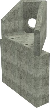 AH4C B RH Angled Headwall - 225mm ID pipe - 100mm Invert Level + 1000 x 300mm Toe render