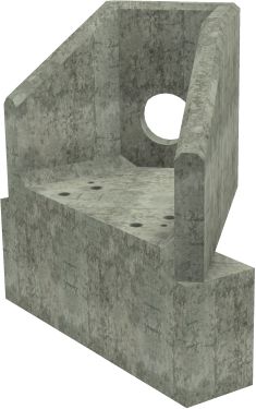 AH4C B RH Angled Headwall - 225mm ID pipe - 100mm Invert Level + 450 x 300mm Toe render