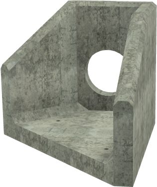 AH4C B RH Angled Headwall - 300mm ID pipe - 100mm Invert Level render