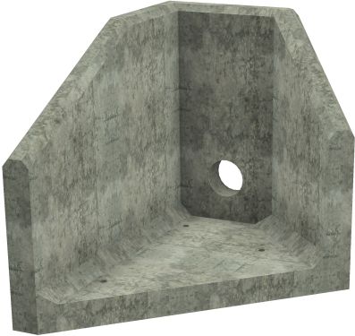 Precast Concrete AH4C C Left Hand Angled Headwall | Althon