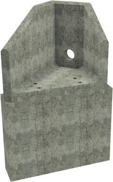 AH4C C LH Angled Headwall - 150mm ID pipe - 100mm Invert Level + 1000 x 300mm Toe render