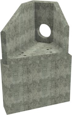 AH4C C LH Angled Headwall - 300mm ID pipe - 100mm Invert Level + 1000 x 300mm Toe render