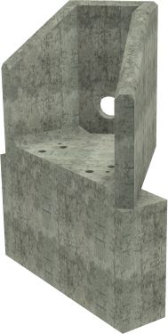 AH4C C RH Angled Headwall - 150mm ID pipe - 100mm Invert Level + 700 X 300mm Toe render