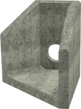 AH4C C RH Angled Headwall - 225mm ID pipe - 100mm Invert Level render