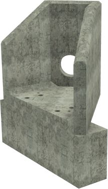 AH4C C RH Angled Headwall - 225mm ID pipe - 100mm Invert Level + 450 x 300mm Toe render