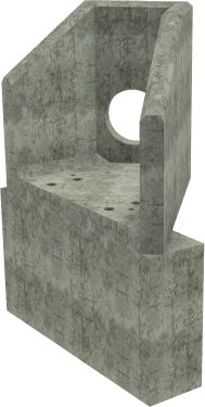 AH4C C RH Angled Headwall - 300mm ID pipe - 100mm Invert Level + 700 X 300mm Toe render