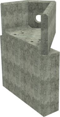 AH4C D RH Angled Headwall - 150mm ID pipe - 100mm Invert Level + 1000 x 300mm Toe render