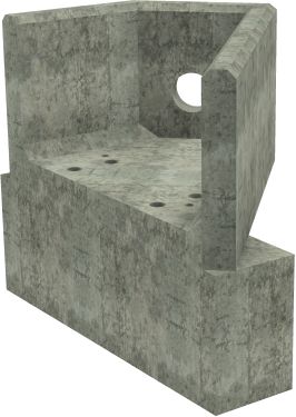 AH4C D RH Angled Headwall - 150mm ID pipe - 100mm Invert Level + 450 x 300mm Toe render