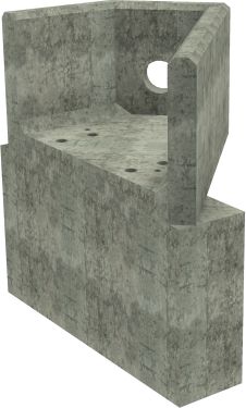 AH4C D RH Angled Headwall - 150mm ID pipe - 100mm Invert Level + 700 X 300mm Toe render