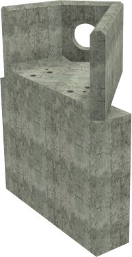 AH4C D RH Angled Headwall - 225mm ID pipe - 100mm Invert Level + 1000 x 300mm Toe render
