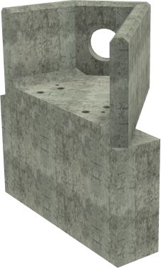 AH4C D RH Angled Headwall - 225mm ID pipe - 100mm Invert Level + 700 X 300mm Toe render