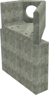 AH4C D RH Angled Headwall - 300mm ID pipe - 100mm Invert Level + 1000 x 300mm Toe render