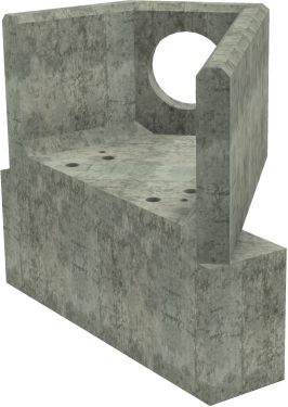 AH4C D RH Angled Headwall - 300mm ID pipe - 100mm Invert Level + 450 x 300mm Toe render