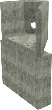AH4C E RH Angled Headwall - 150mm ID pipe - 100mm Invert Level + 1000 x 300mm Toe render
