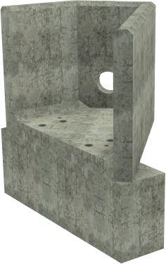 AH4C E RH Angled Headwall - 150mm ID pipe - 100mm Invert Level + 450 x 300mm Toe render