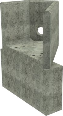 AH4C E RH Angled Headwall - 150mm ID pipe - 100mm Invert Level + 700 X 300mm Toe render